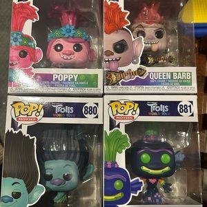 Funko Pop Trolls World Tour Movie entire set with Diamond Collection